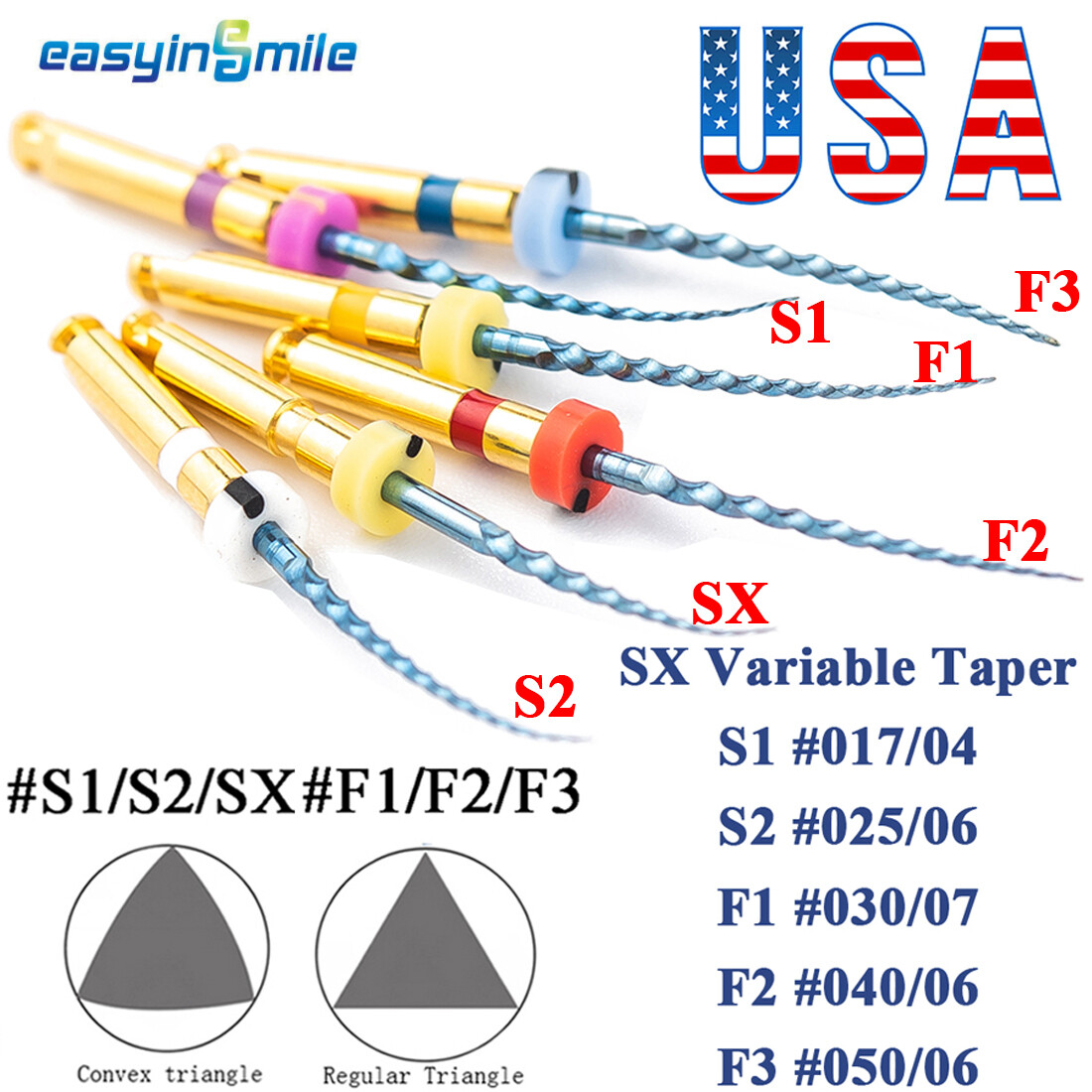 Dental endo Rotary Files X-pro blue taper NITI Endodontic Engine File SX-F3 25MM