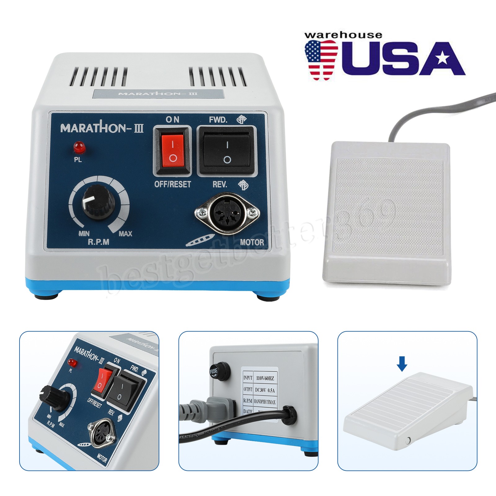 Dental Lab Marathon Electric Polisher Unit N3 Micromotor Polishing Machiner |NEW
