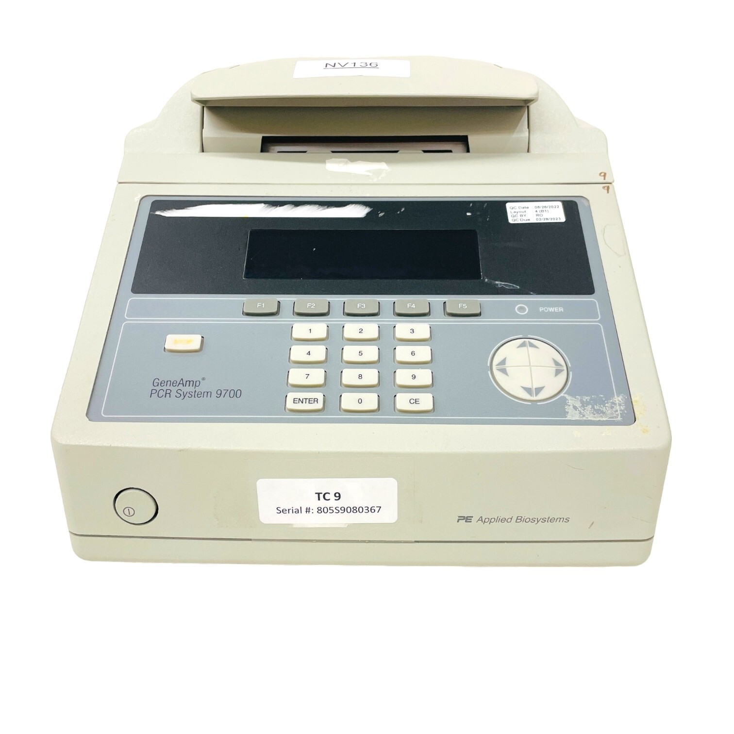Applied Biosystems ABI GeneAmp PCR System 9700 N8050200 Thermal Cycler 96-Well