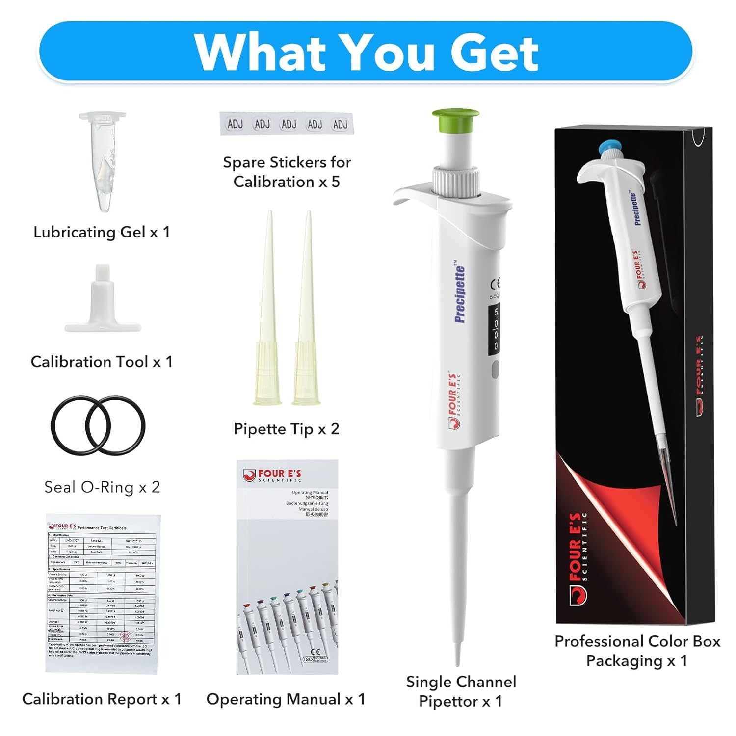 Adjustable Volume Pipette Single Channel Micropipette High Precision Pipettor US