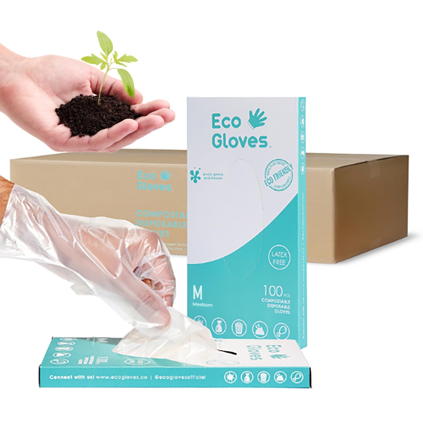 Plantbased Compostable Ecofriendly Gloves For Food Prep Cleaning