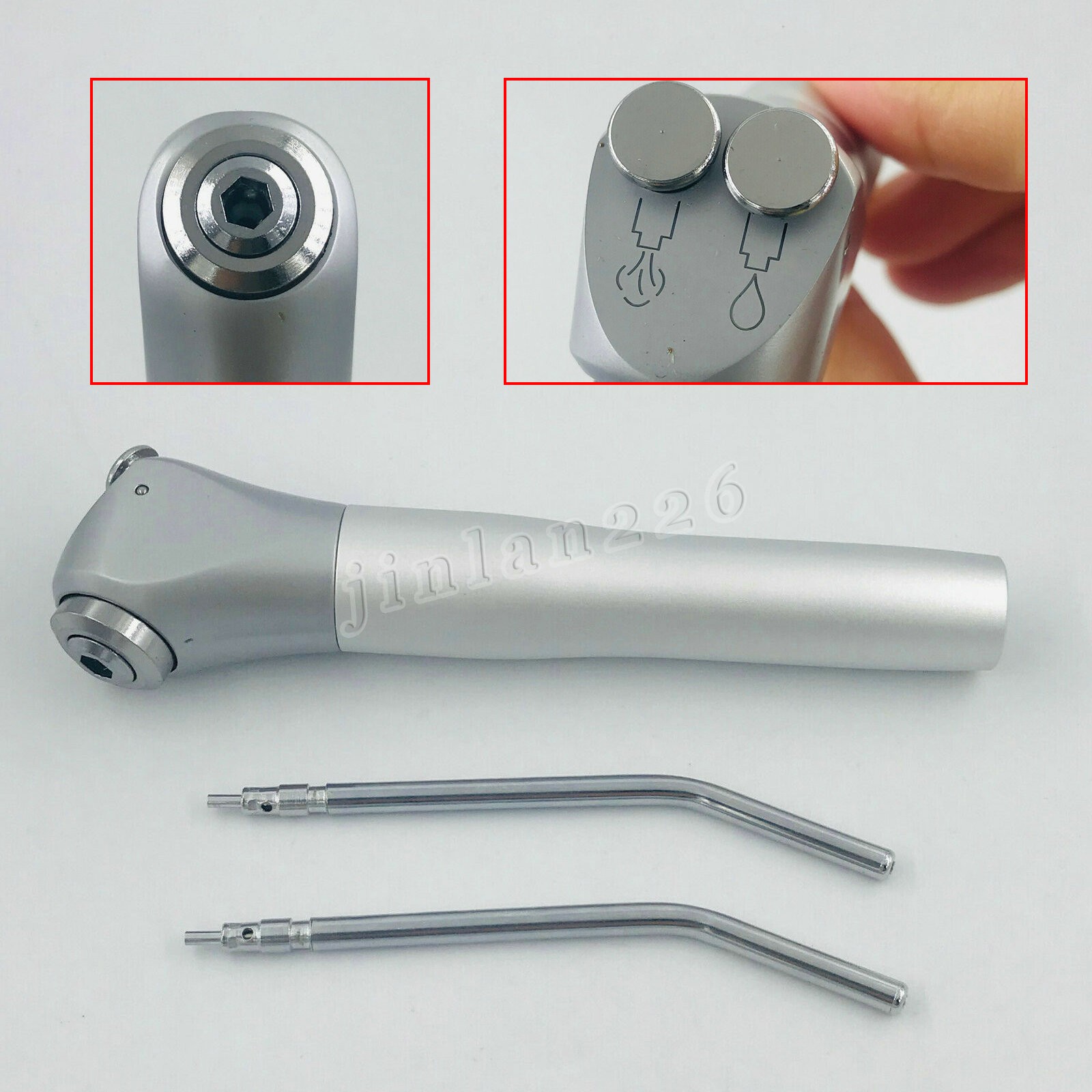 Dental Air Water Spray Triple Syringe 3 Three Way Handpiece With 2 Nozzles Tips