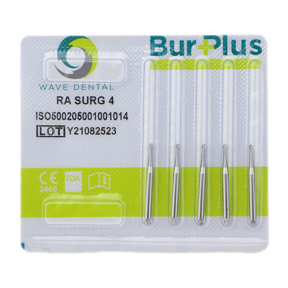 WAVE Dental RA Contra Angle Carbide Burs Latch Round Bur Surgical Length 26 34mm