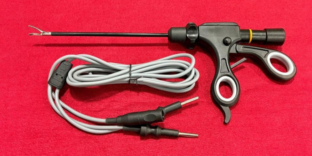 1set-Laparoscopic Bipolar Sealer Cutter Silver Jaw 5mmx17mm & Cable Best Quality