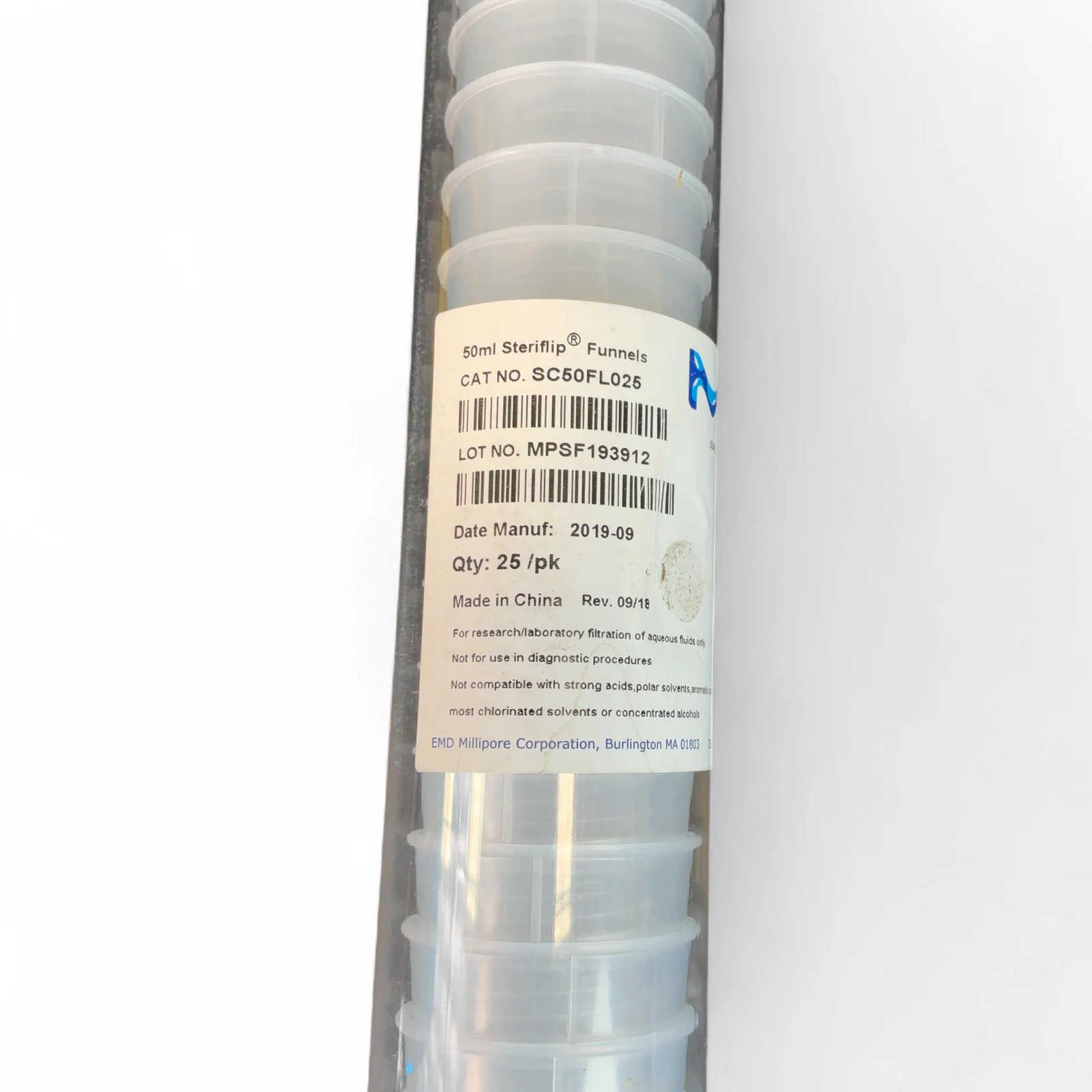 Millipore 50mL Steriflip Funnels SC50FL025 25/Pk (Best Offer!)
