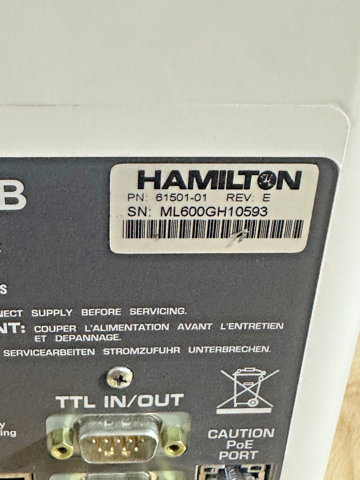 Hamilton Microlab 600 Syringe Dispenser System 61501-01 Rev E & Cords *Works*