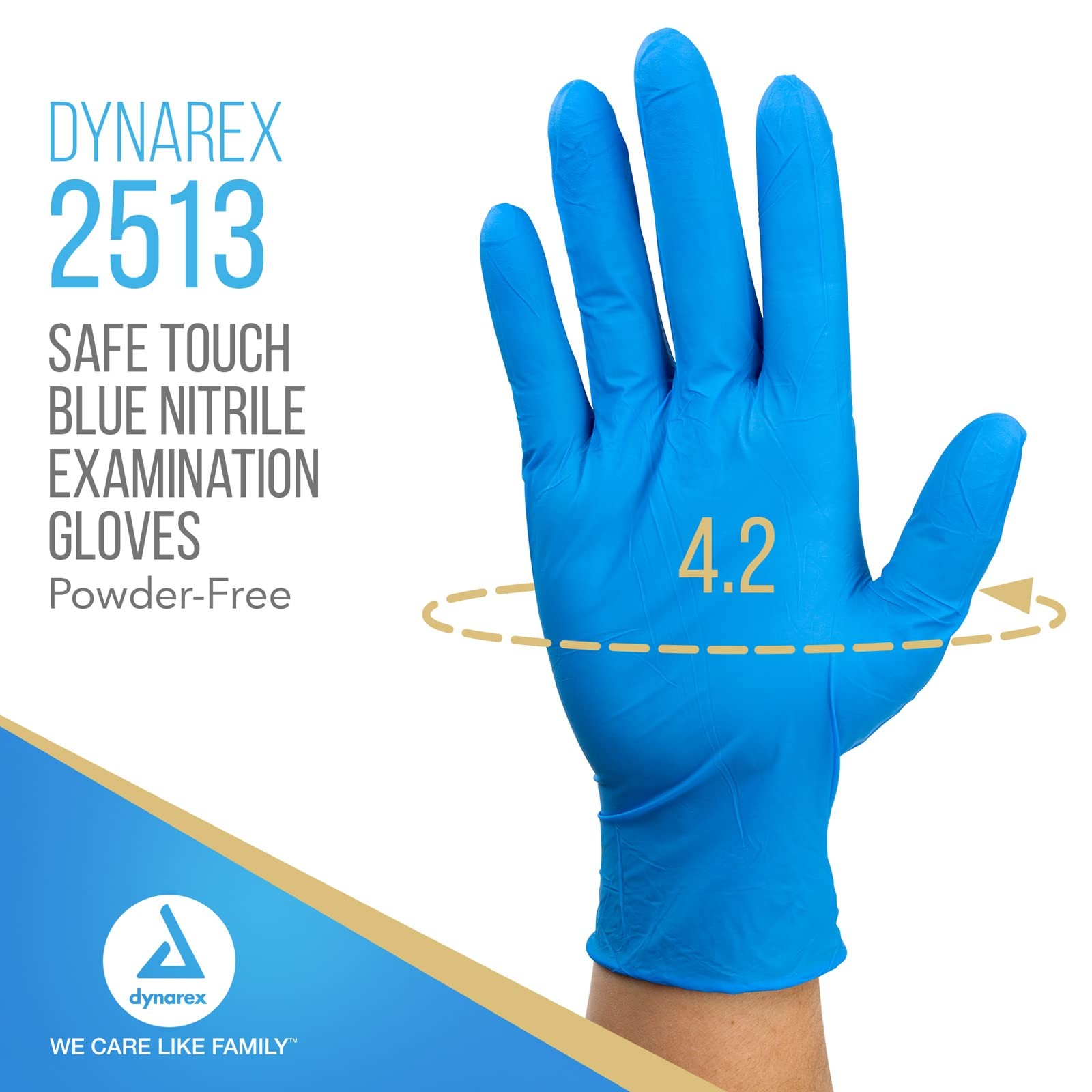 Dynarex Safe-Touch Disposable Nitrile Exam Gloves, Health And Beauty