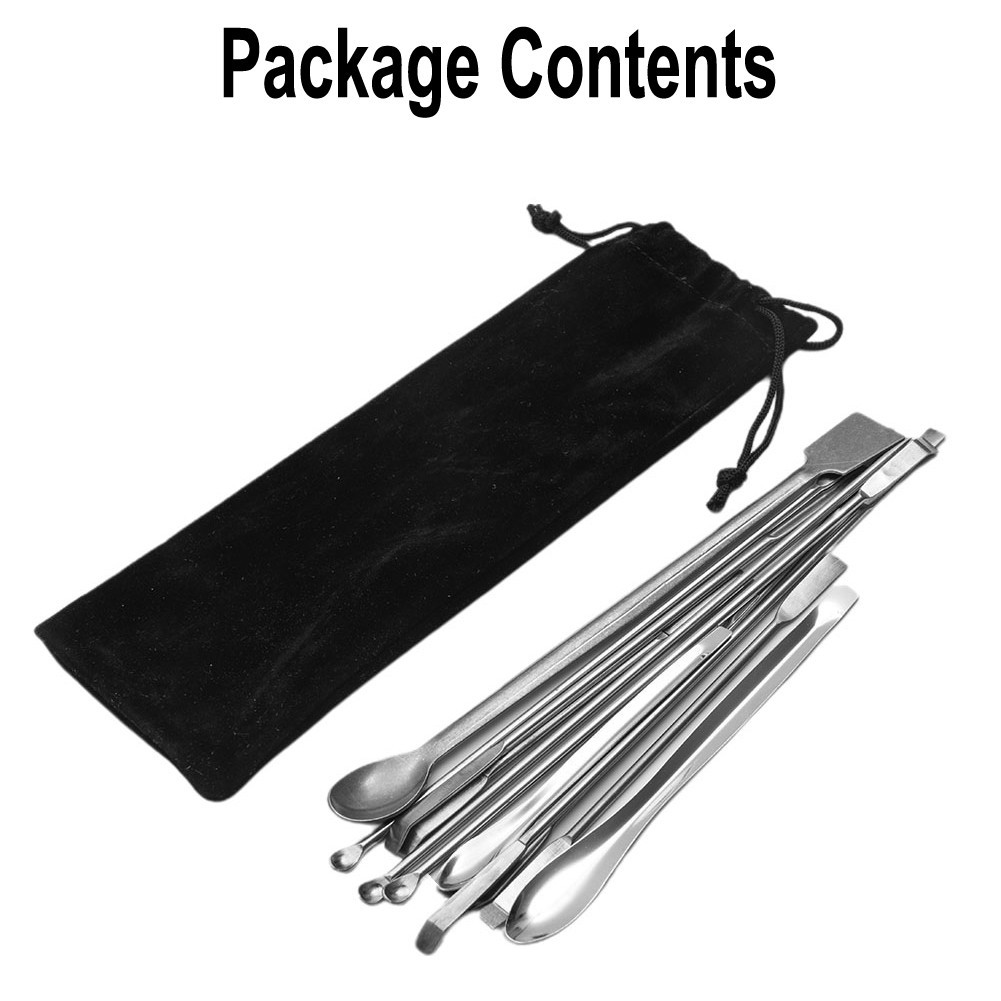 High Quality New Practical Laboratory Sampling Spoon Stainless Steel Safe 12pcs
