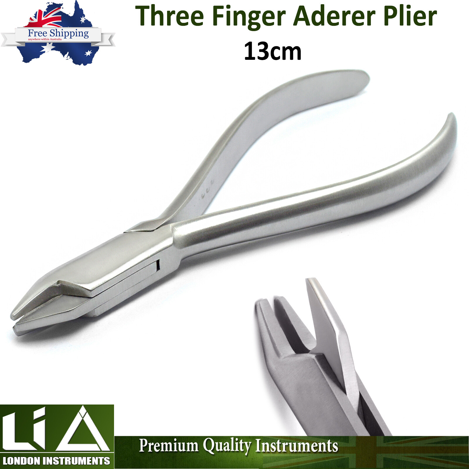 ADERER THREE 3 FINGERS BENDING ORTHODONTIC PLIERS FORMING LOOP ARCHWIRE PLIERS