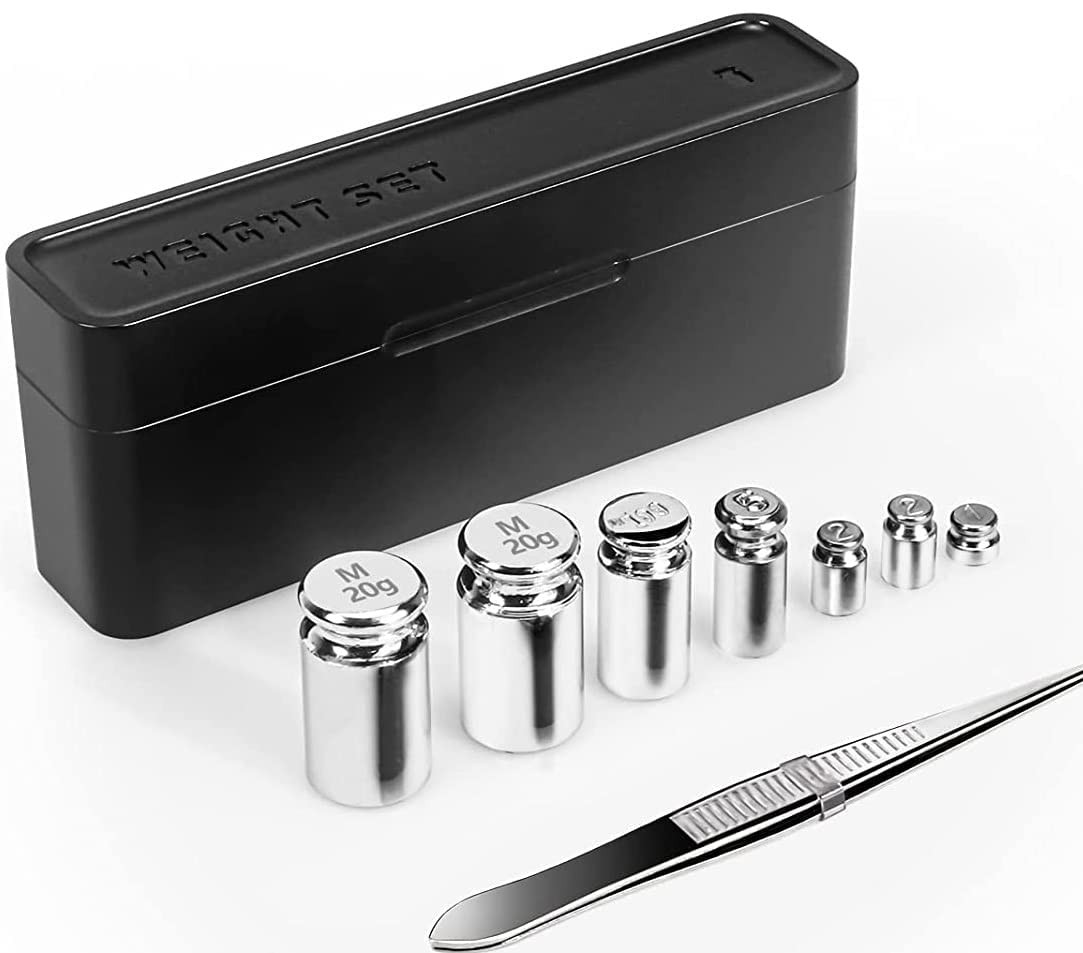 GRAM PRES Calibration Weight Set,1g 2g 5g 10g 20g with Tweezers for Small