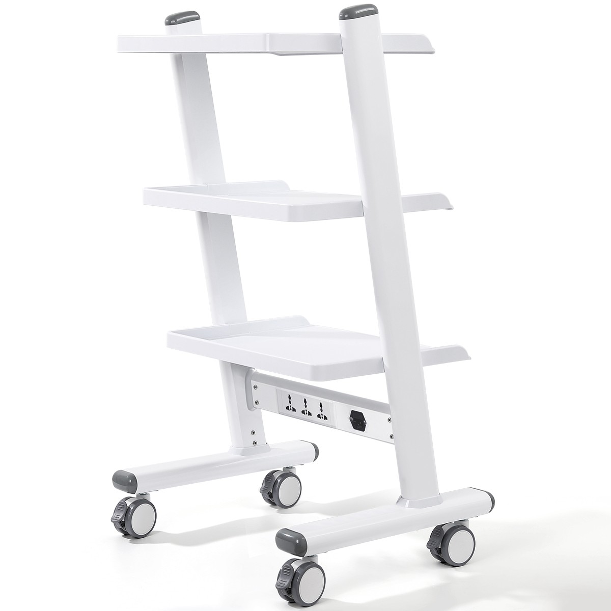 3 Layer Dental Trolley Mobile Instrument Cart Medical Tool Cart with Socket