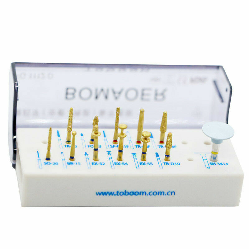 Dental Anterior Posterior Ceramics Zirconia Crown Burs Preparation Kit FG1112D