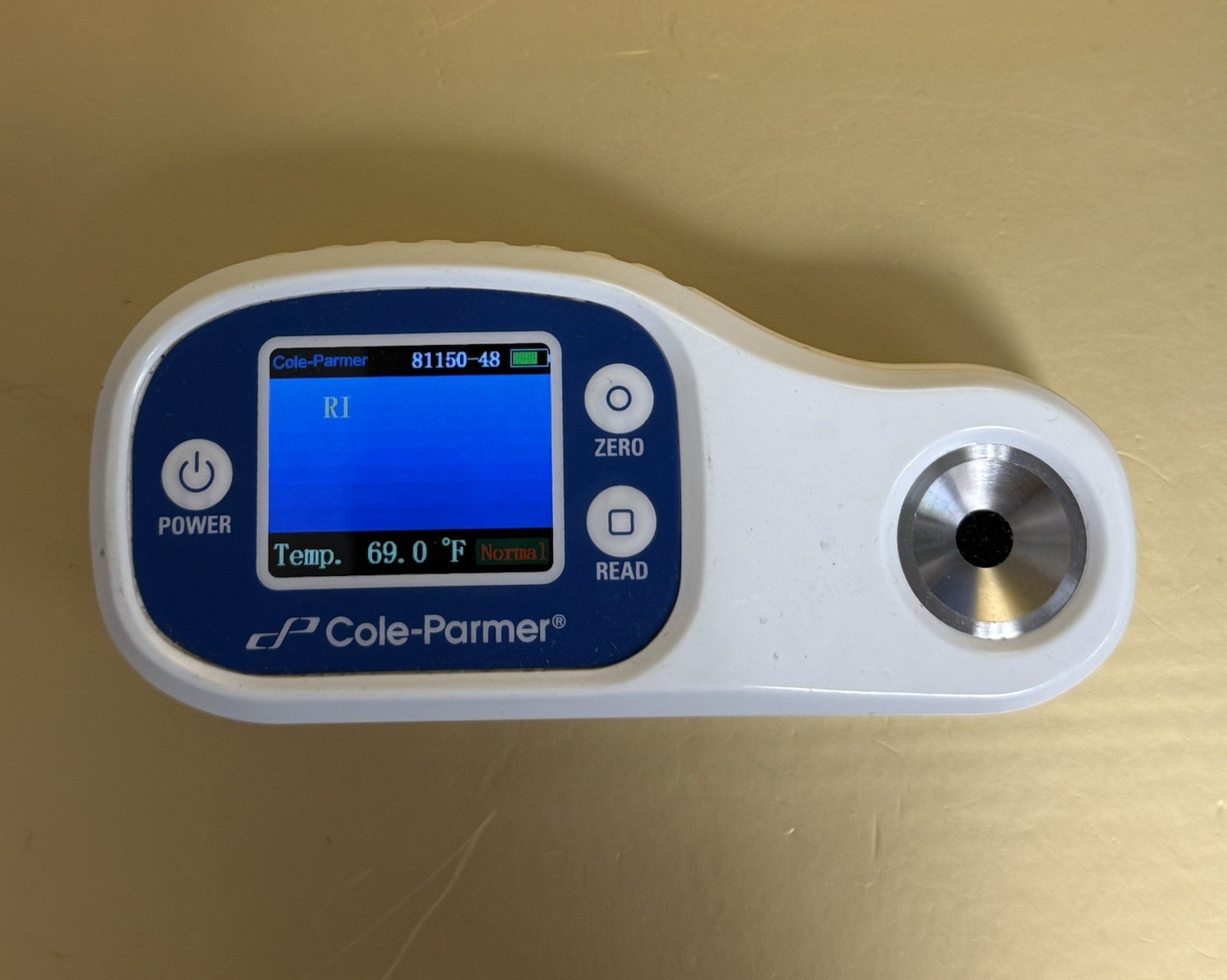 WORKING Cole-Parmer Digital Refractometer 0–45% Brix 1.3330–1.4098 RI 81150-48