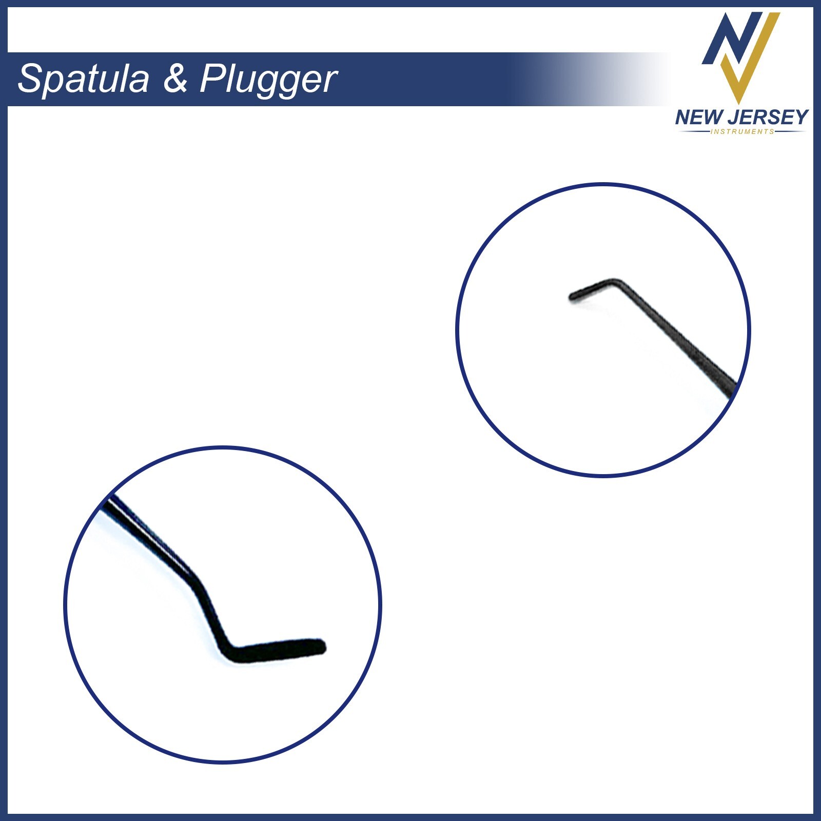 Dental Composite Filling Instruments Spatula & Plugger Titanium black Tips