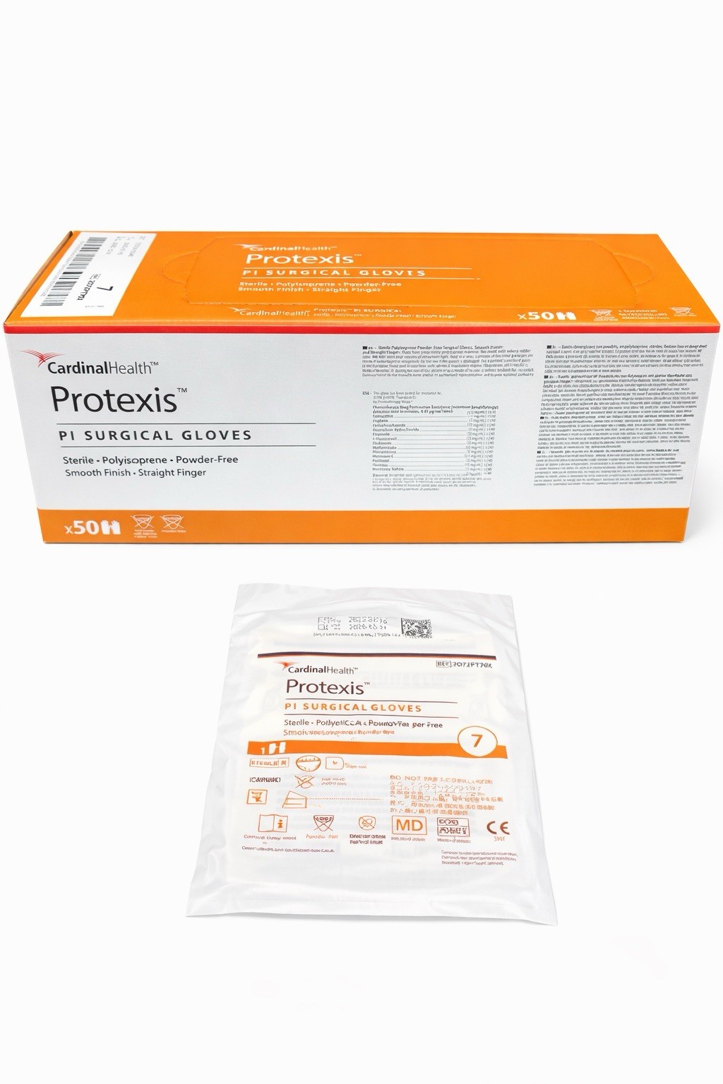 Protexis Polyisoprene Coating Gloves Size 7 Sterile 1 Box of 50 pairs