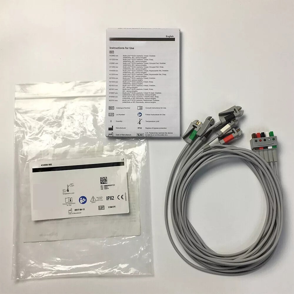 414556-002 5 Lead Cable Replacement for GE Replaces 412681-002 Adult Use