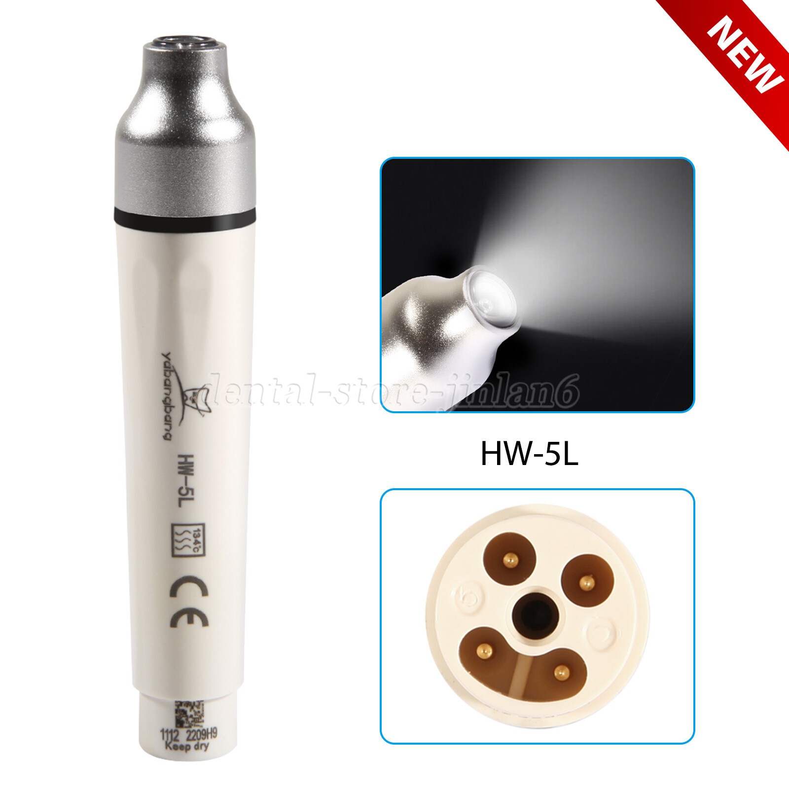 US HW-5L Dental LED Scaler Detachable Handpiece G1 G2 P1 Tips fit EMS