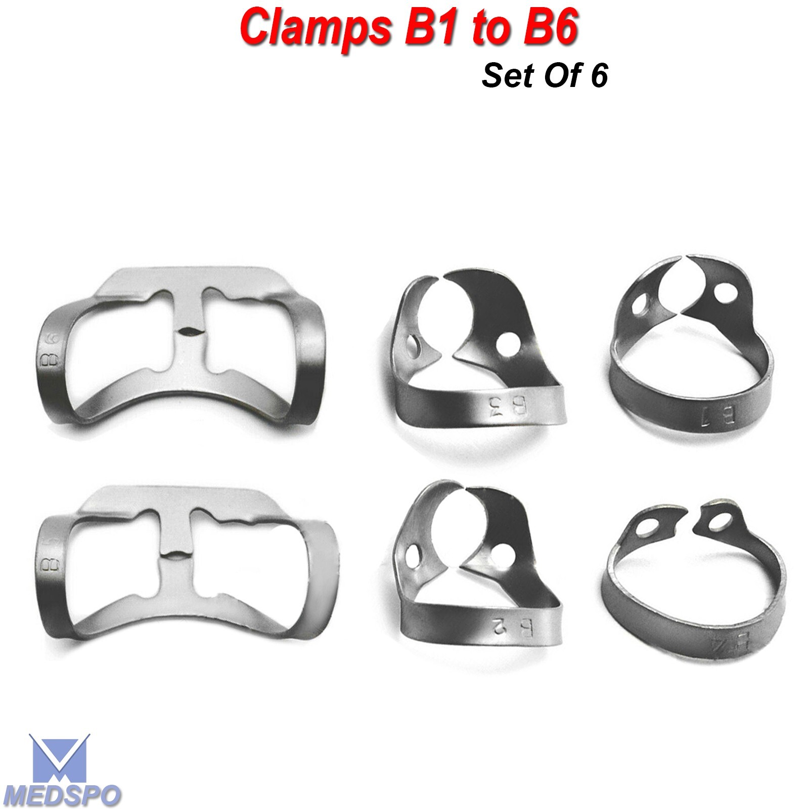 Rubber Dam Brinker Clamps Rubber Dam Universal B1-B2-B3-B4-B5-B6 Dental Tools CE