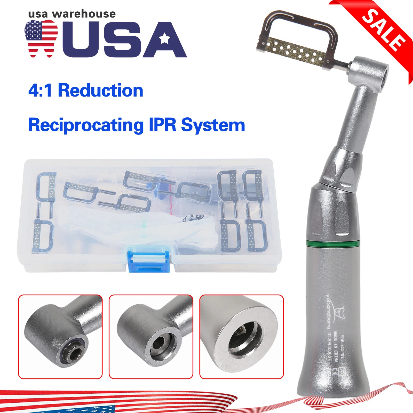 Dental IPR 4:1 Reduction Interproximal Stripping Contra Angle Handpiece