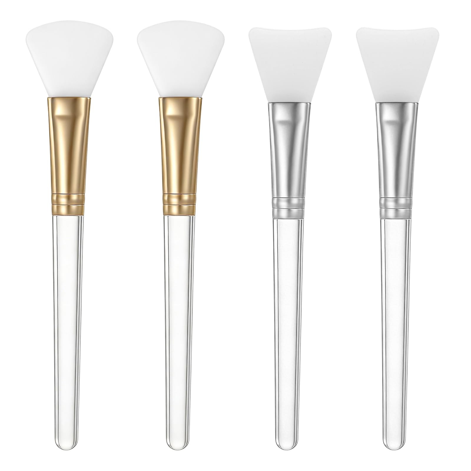 4 PCS Mask Brushes for Facials, Face Brush Soft Silicone One Size, White
