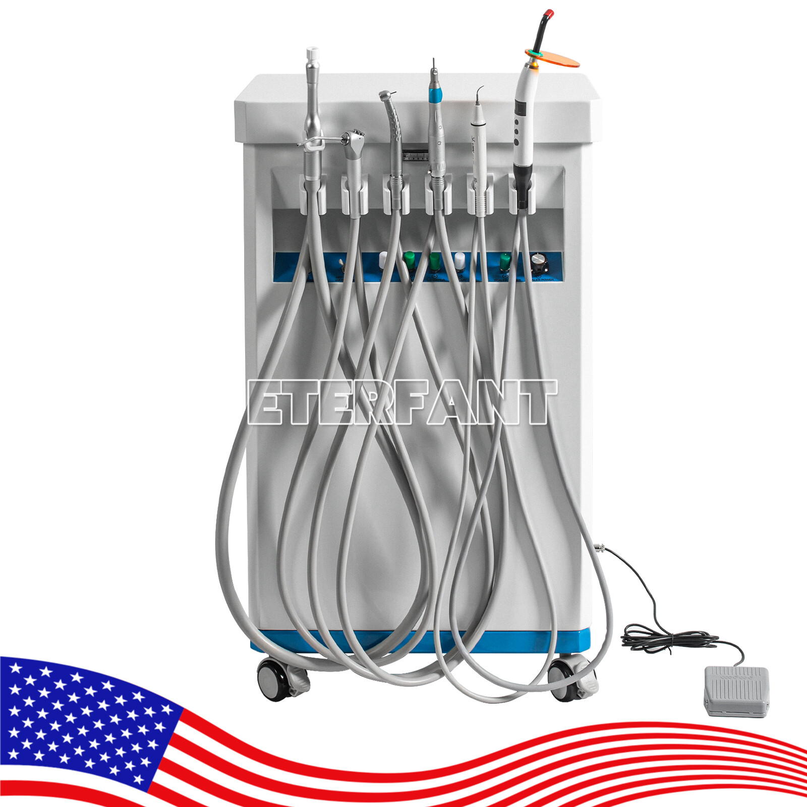 Dental Portable Unit System/Delivery Unit Air Compressor Suction System 4Hole US