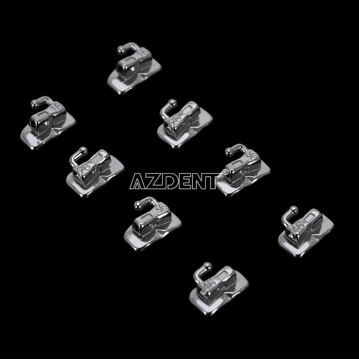 50 Sets AZDENT Dental Orthodontic Buccal Tubes 1st Molar Roth 022 Non-Conv.