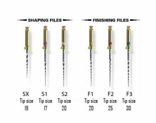 Dentsply Rotary ProTaper Universal Engine NiTi Files 21 mm SX-F3 (6 Files/Pack)