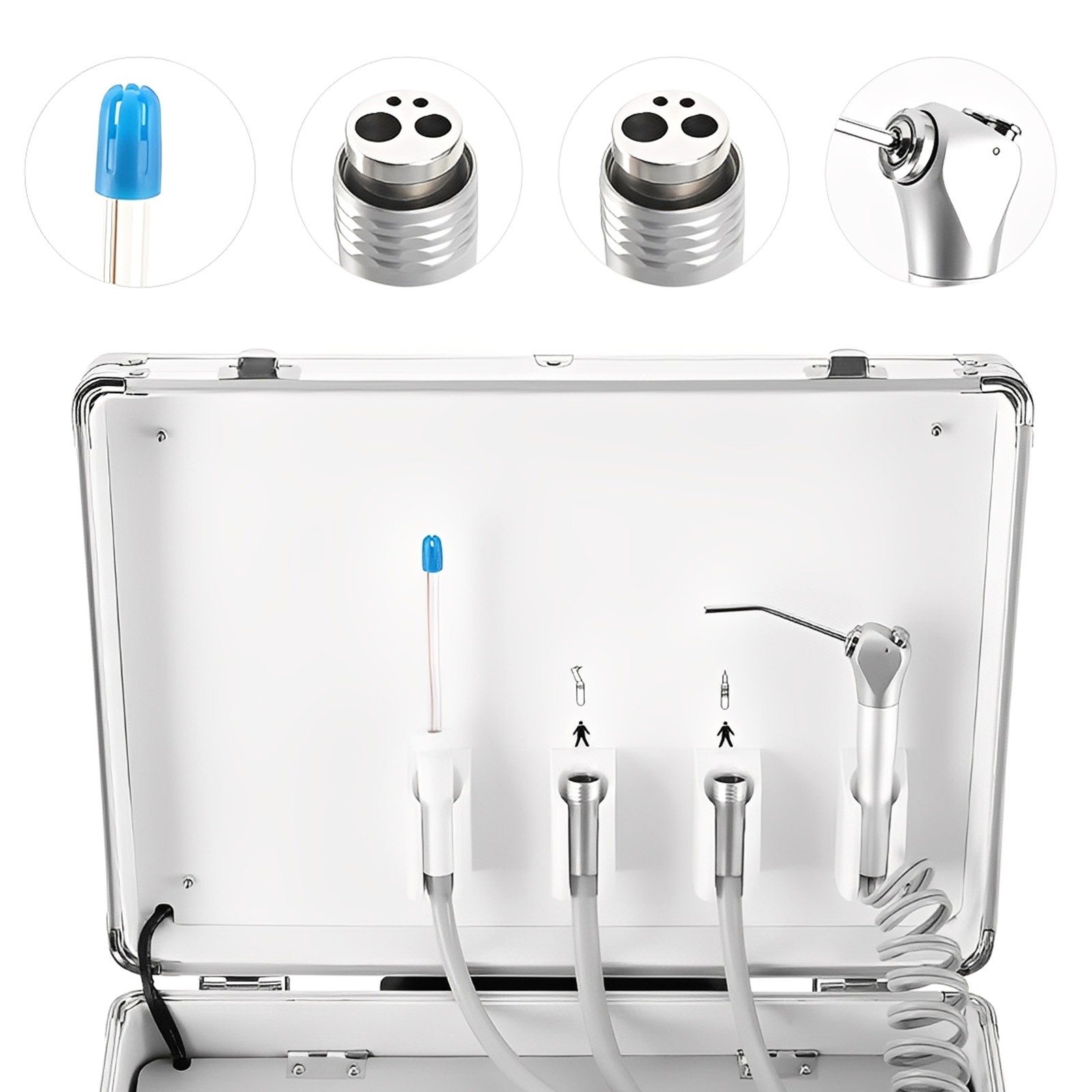 Portable Dental Turbine Unit with Air Compressor Suction Triplex Syringe BD-402B