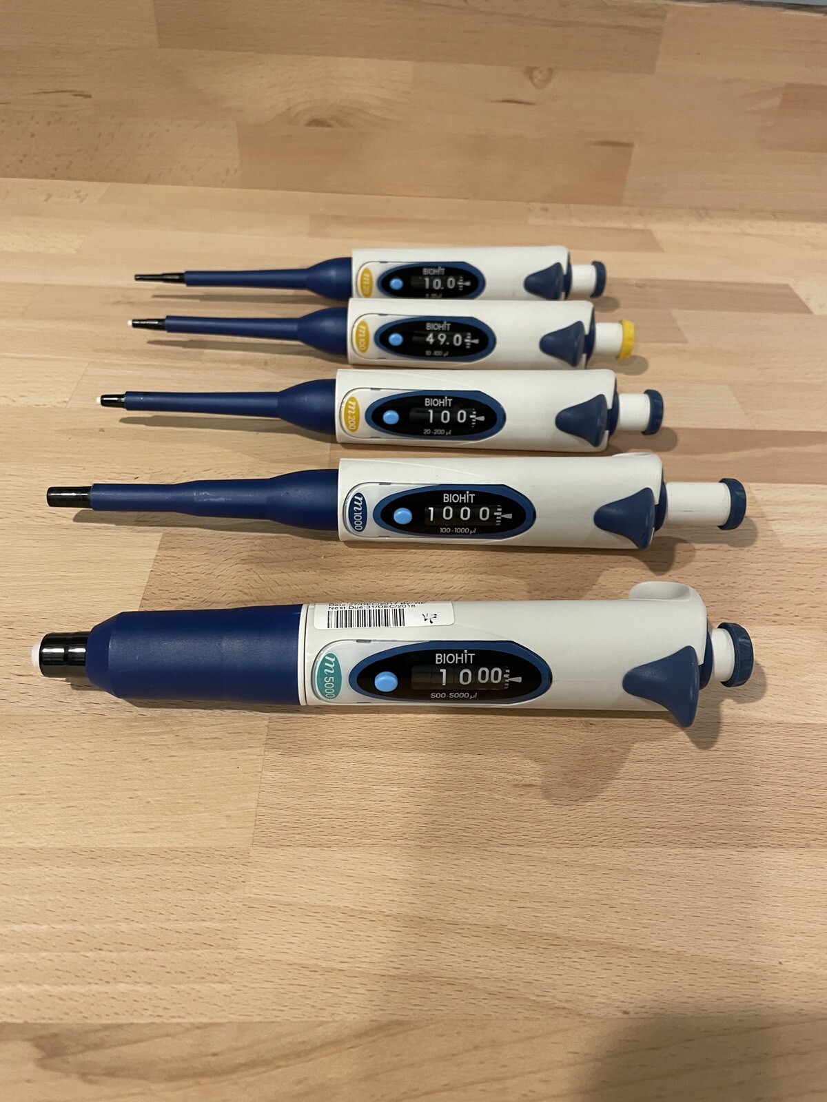 Biohit M Series Pipet Pipette Pipettor M20 M100 M200 M1000 M5000