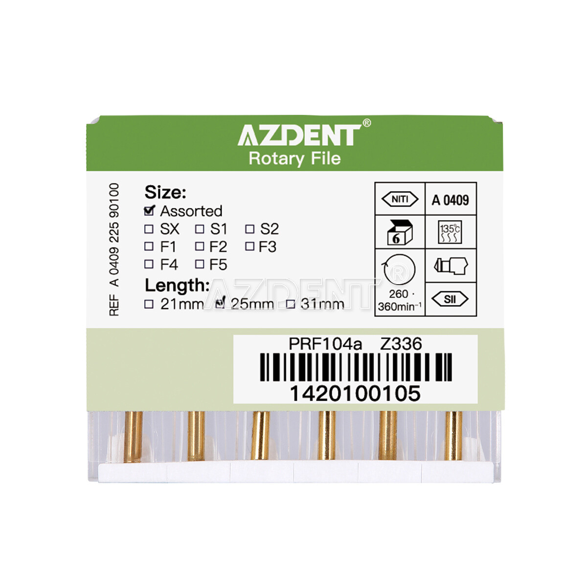 Dental Endo Engine Use Rotary Heat Activated Files 25mm Preparing Root Canal