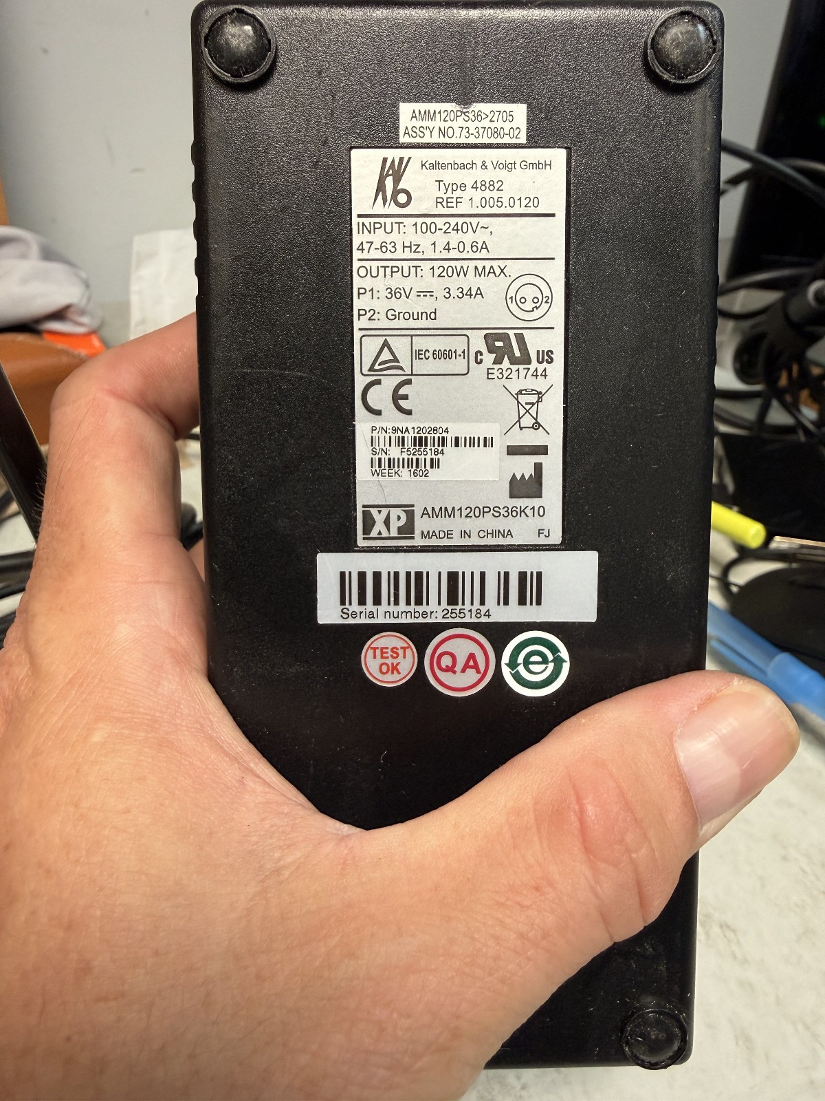 KaVo Kaltenbach Voigt Type 4882 Power Supply REF 1.005.0120 36V 120W Med. Grade