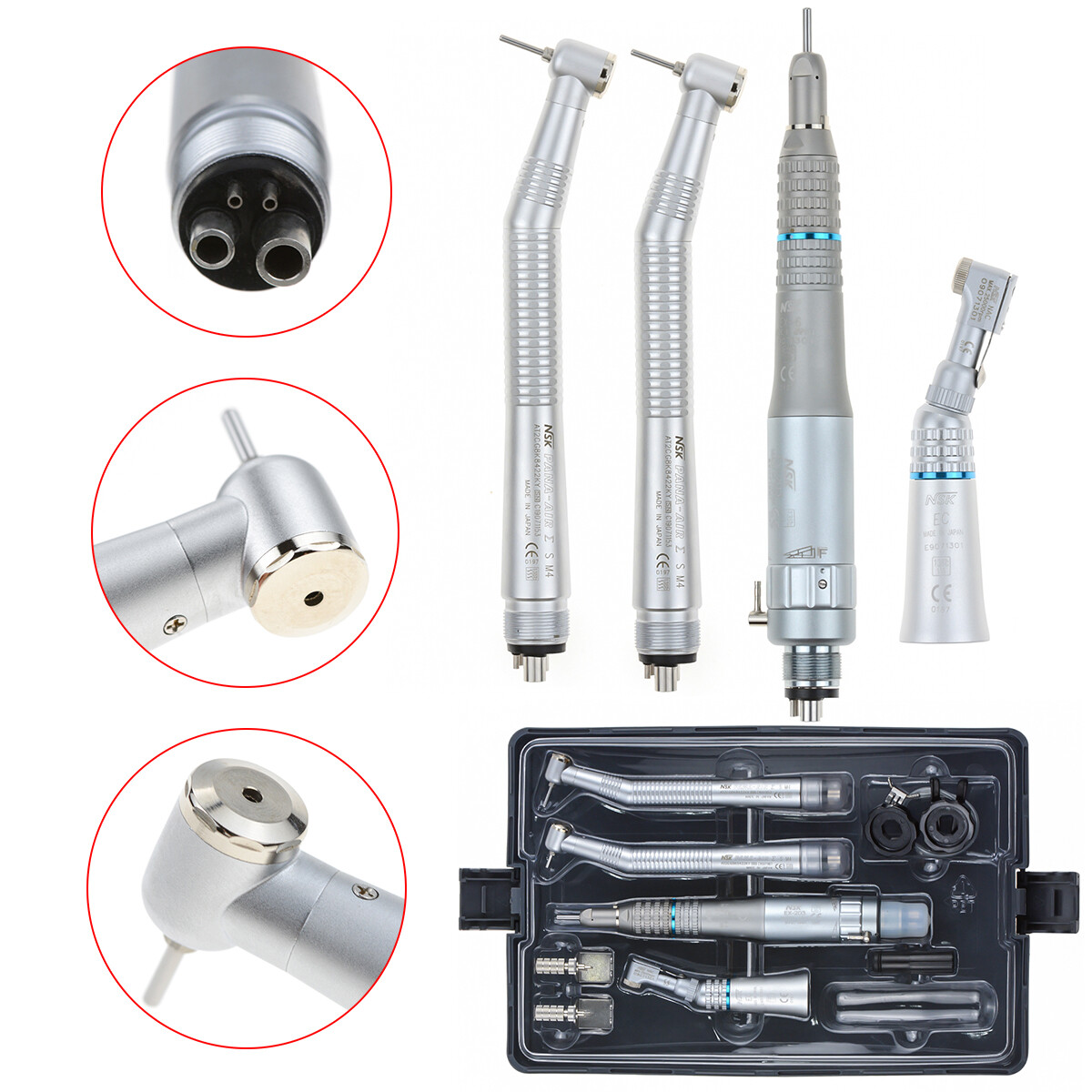 Dental High & Low Speed Handpiece Kit 4 Holes Standard Wrench Single Water Spary