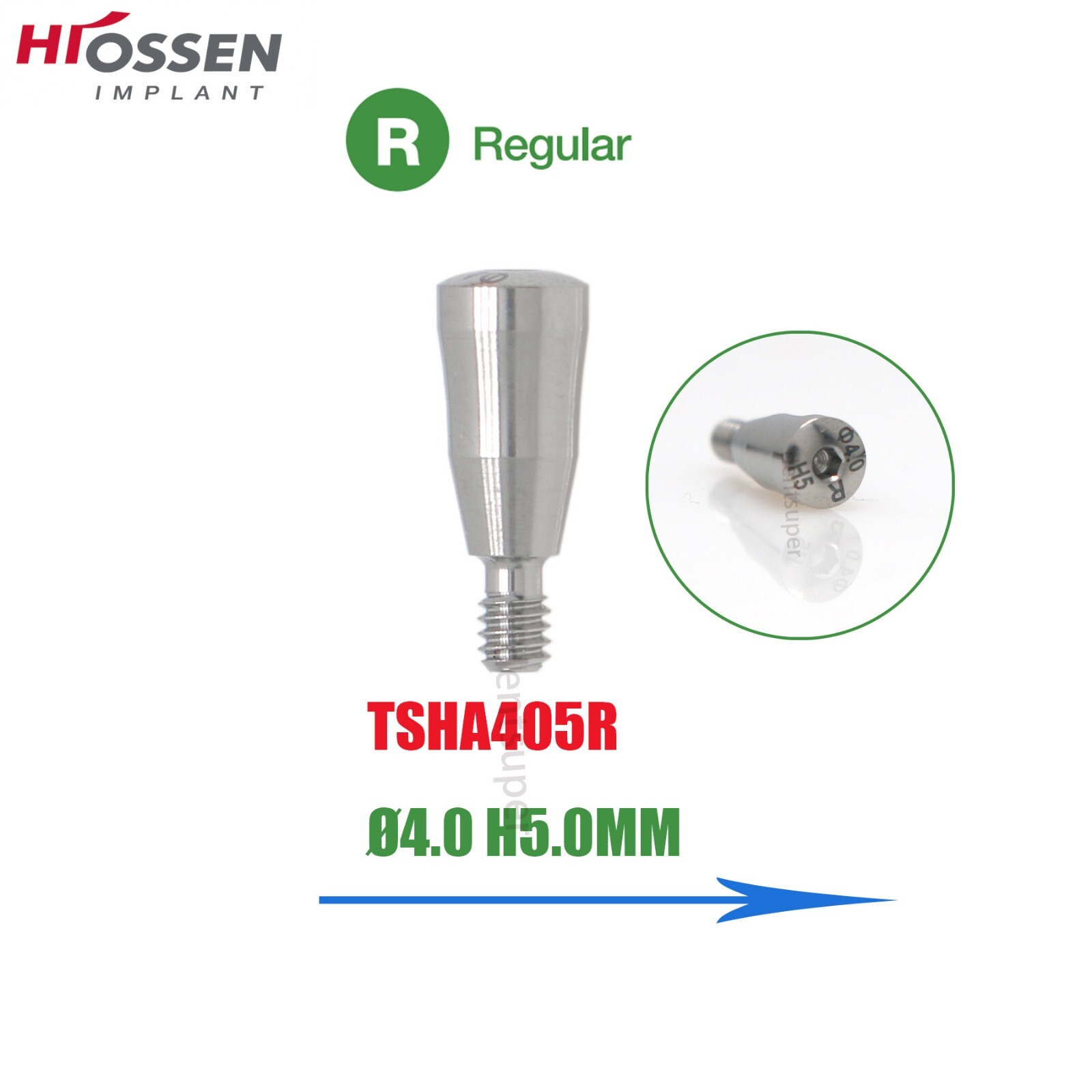 Fit Osstem Hiossen Healing Abutment Caps Regular Dia 4-8mm Height 3/4/5/7/9mm