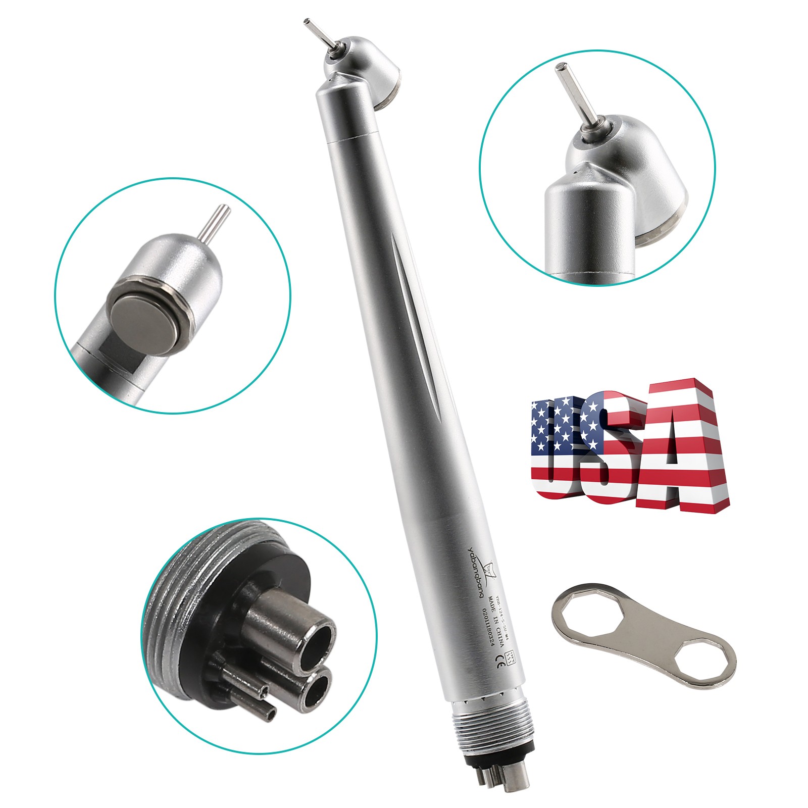 5X Dental 45 Degree Surgical High Speed Handpiece Push Button 4H WCA4 UPS