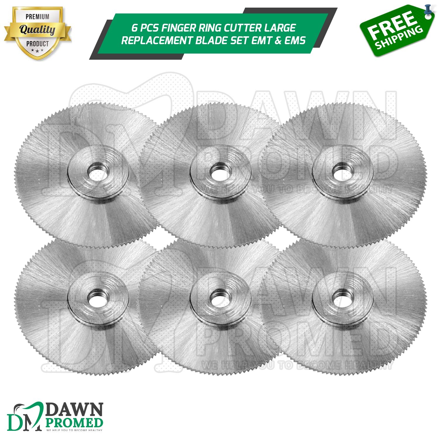 6 Pcs Finger Ring Cutter Large Replacement Blade Set EMT & EMS Inst German Grade