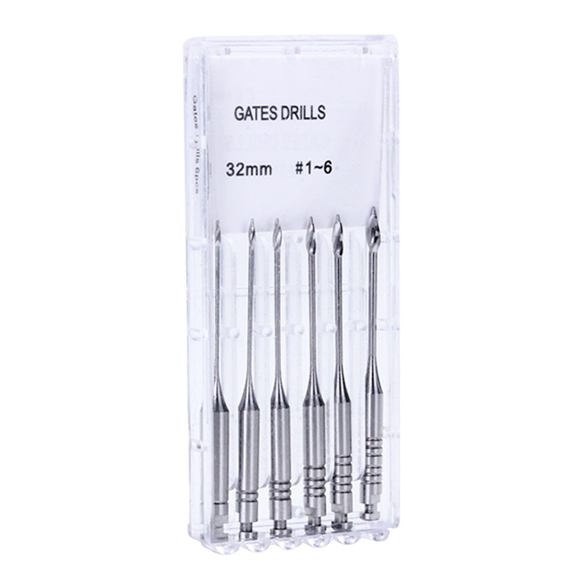 Endo Files Dental Peeso Reamers/Glidden Gates Spiral Burs Root Canal Drill 6Pcs