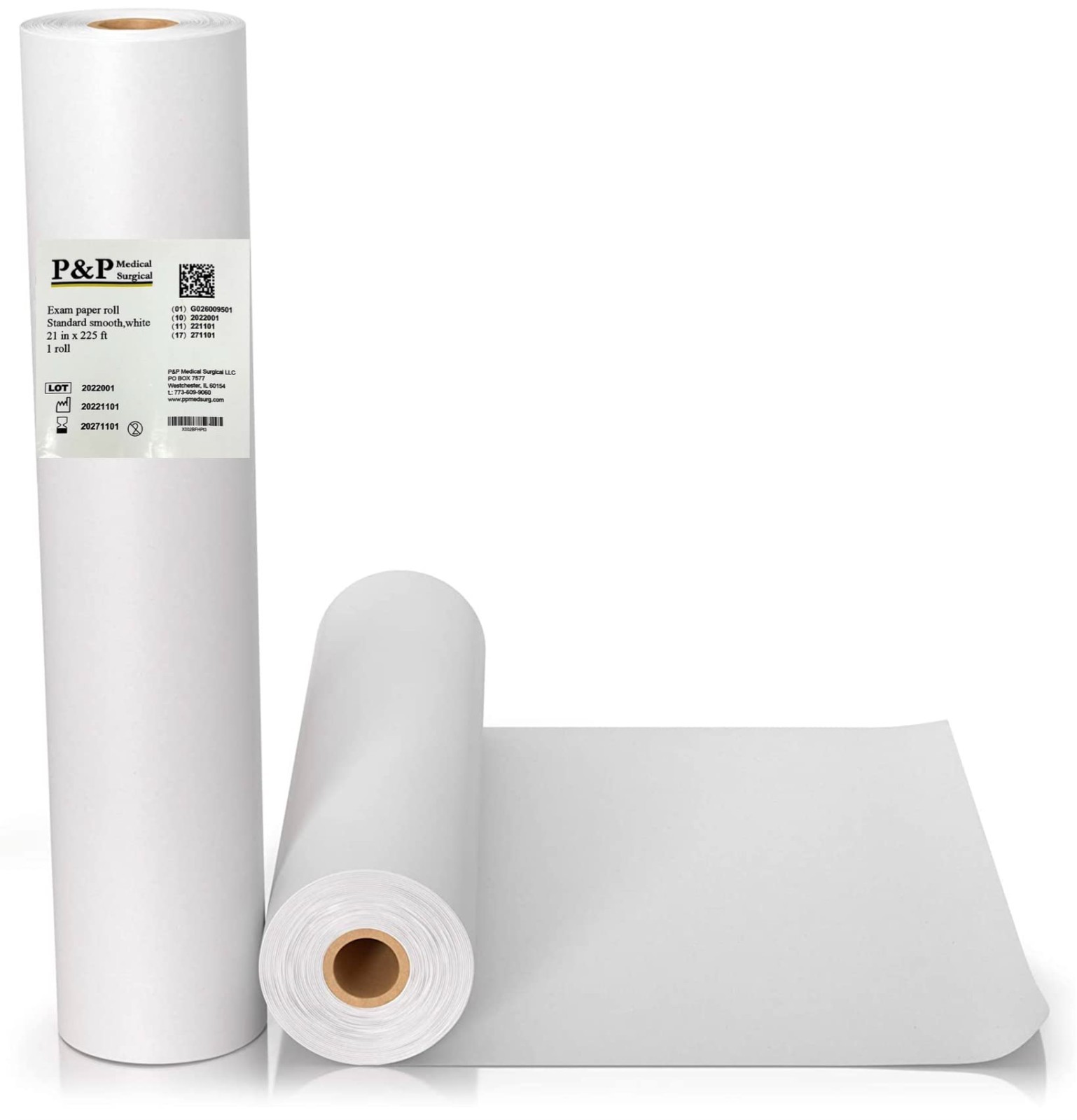 Disposable Medical Exam Table Paper – White, Smooth Finish, Moisture Resistant,