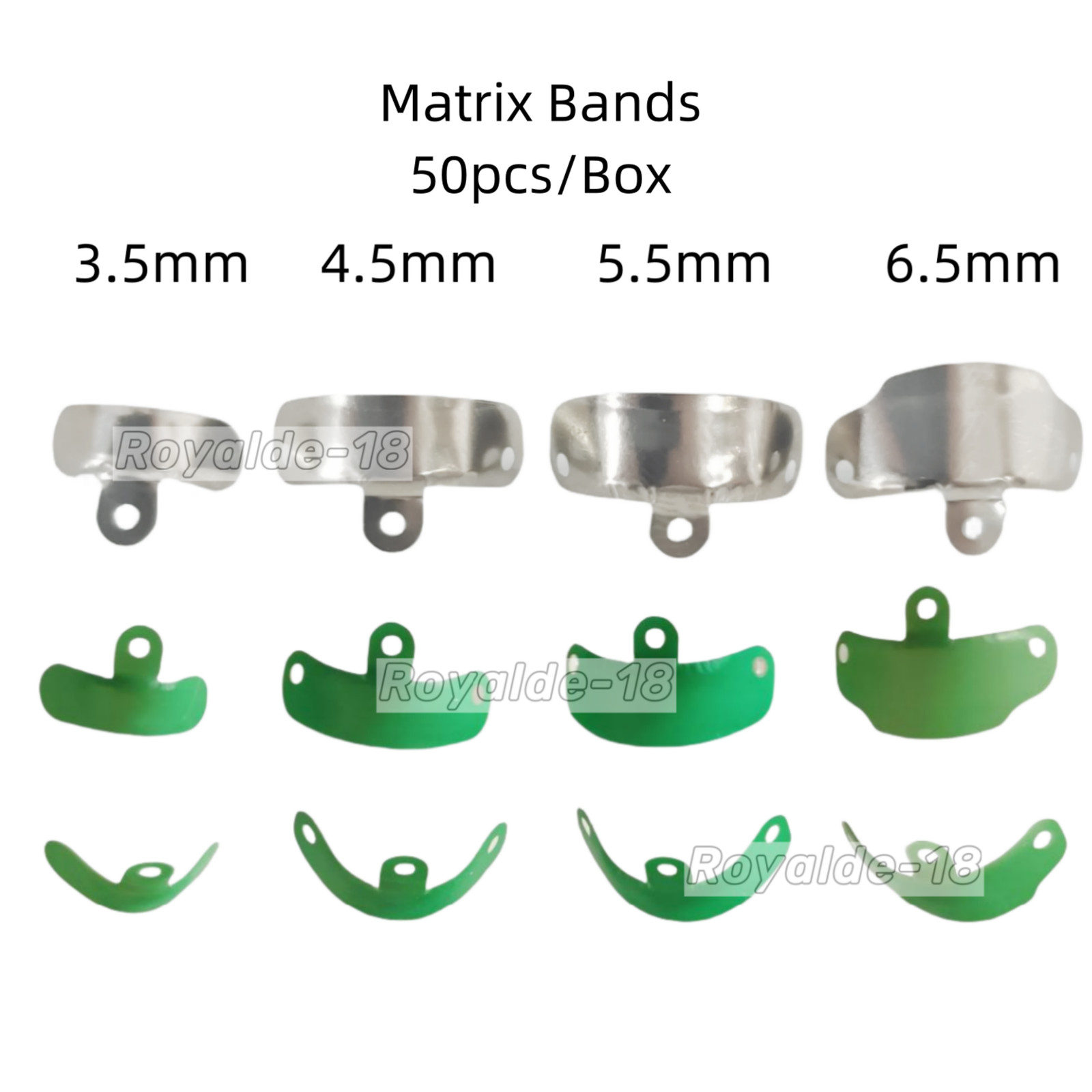 Dental Non-Stick Matrix Bands Composite Matrices Green PTFT Teflon Coat Matrice
