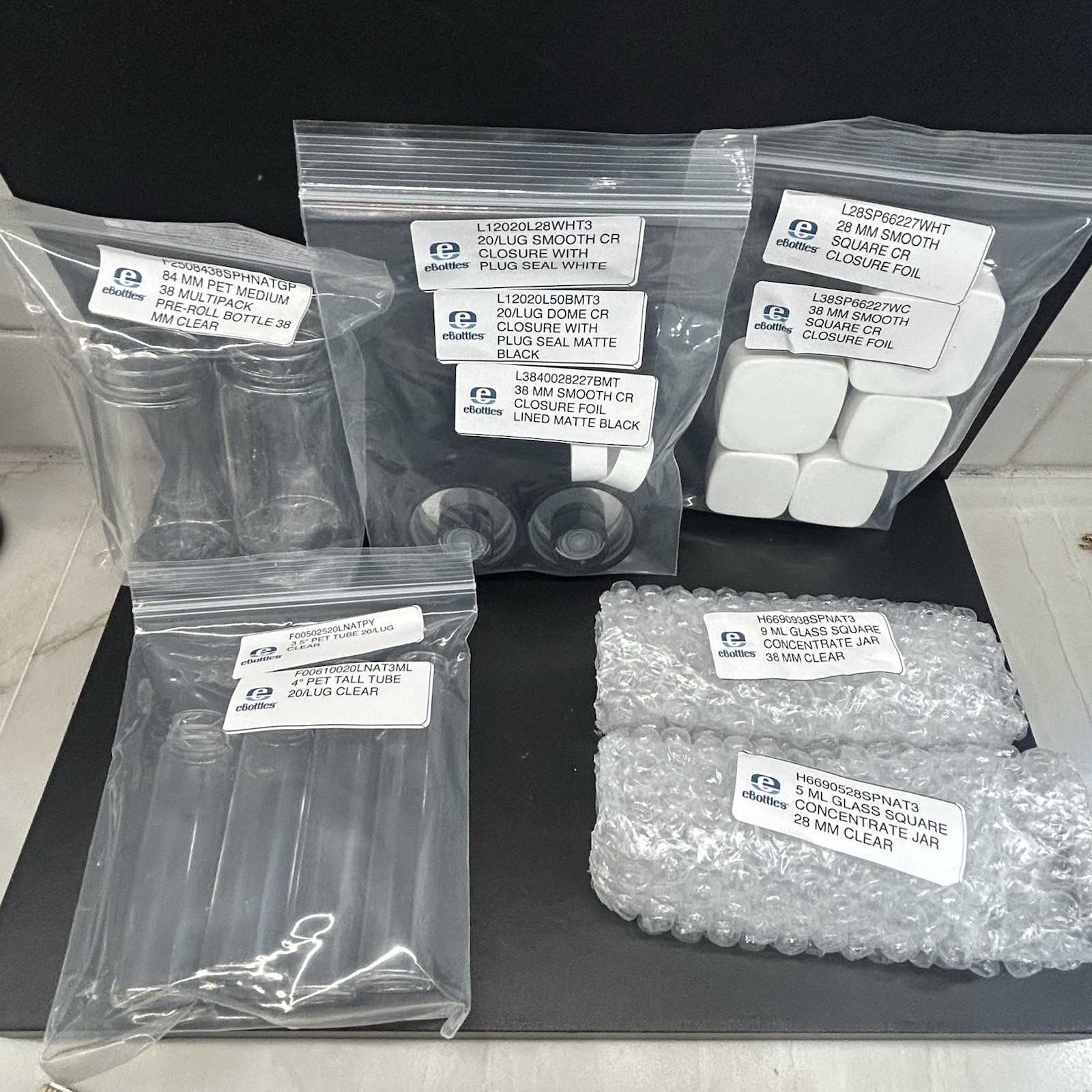 11 Misc Small Size Sterile Glass/Plastic Containers w/ Lids – See Packing List