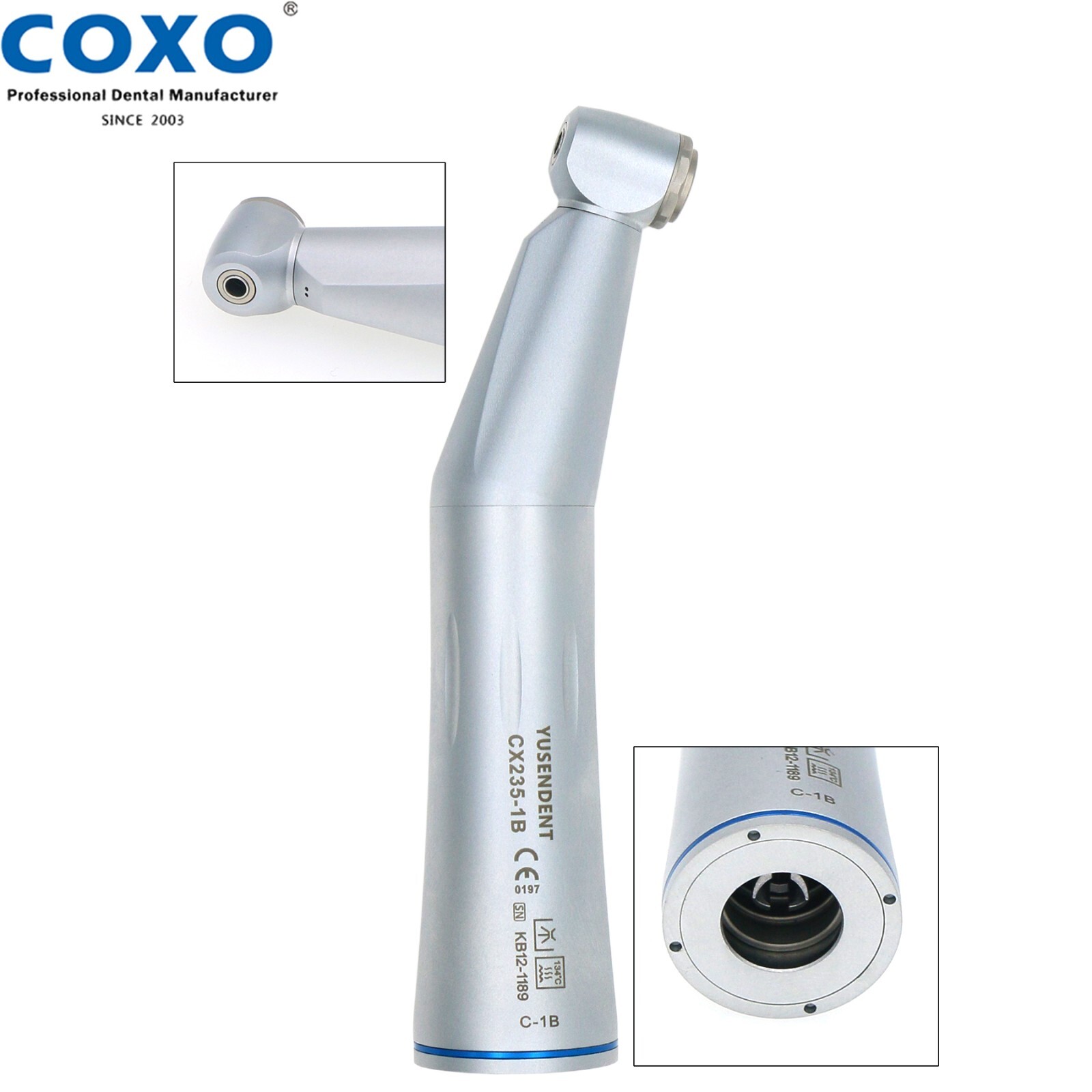 COXO Dental Low Speed Contra Angle Straight Handpiece Inner Water Air Motor 2/4H