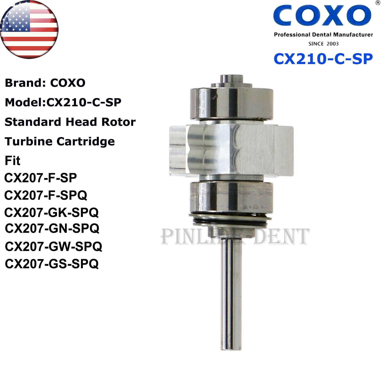 COXO Dental Fiber Optic High Speed Handpiece LED Fit Kavo NSK LED Coupling 6Hole