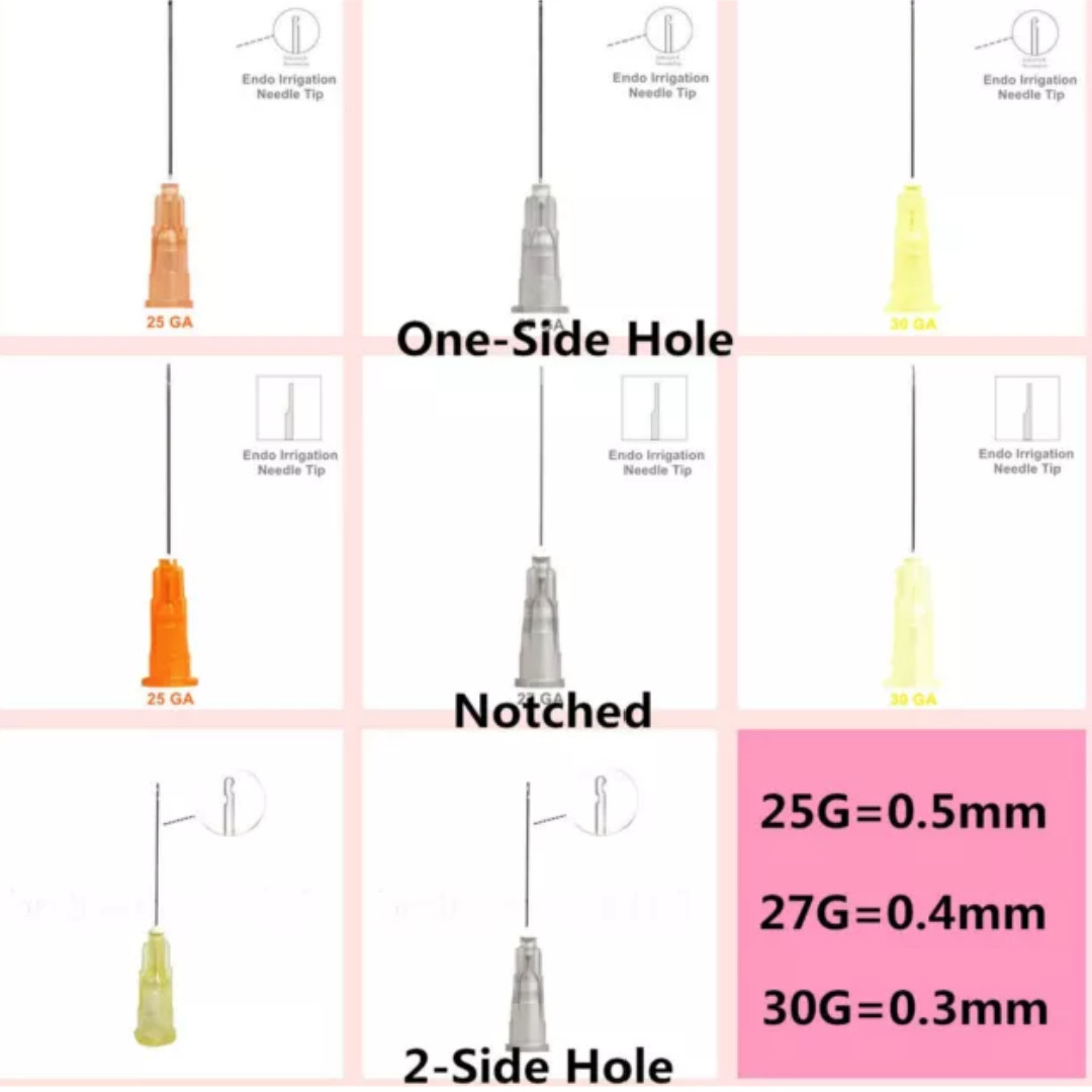 Dental Endo Irrigation Tip Disposable Root Canal Syringe Tips irrigator 3 Sizes