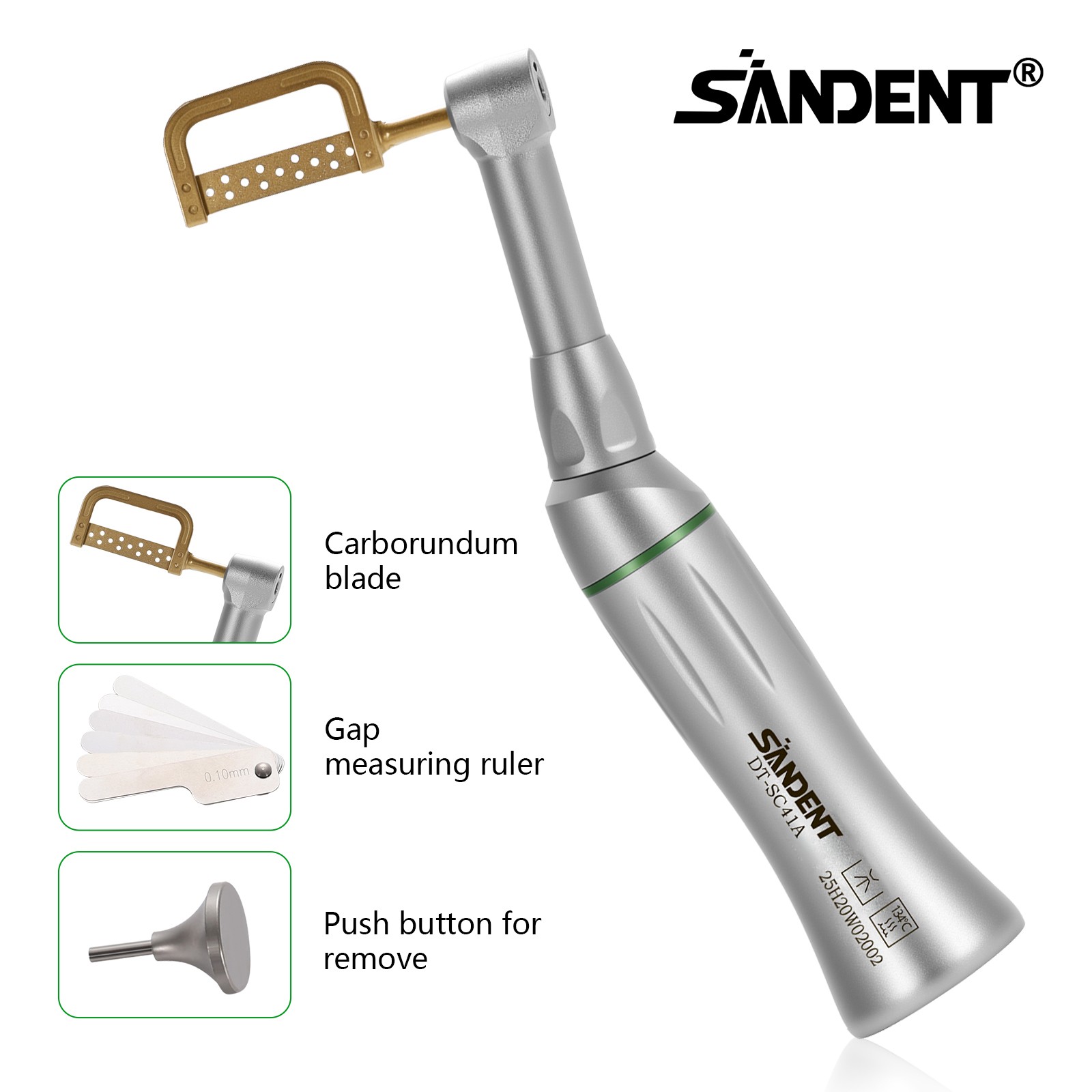 1-10 Dental Contra Angle 4:1 Reduction Handpiece IPR Reciprocating Stripping Kit
