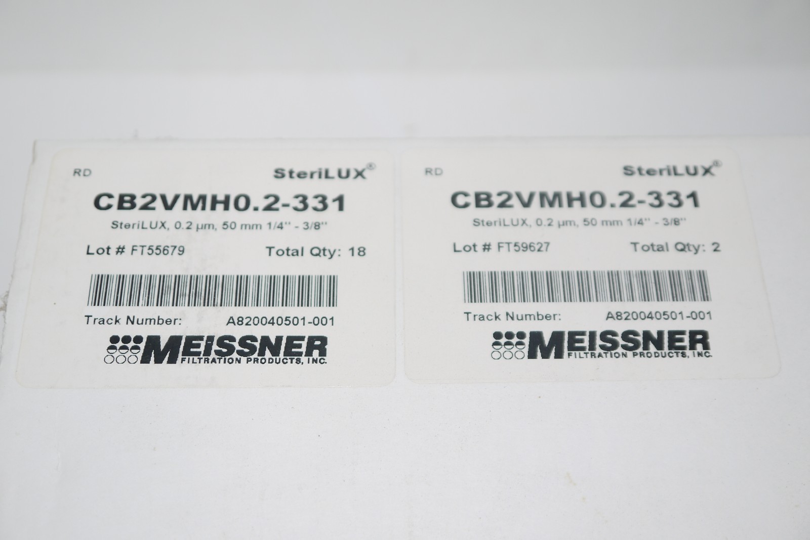 Meissner CB2VMH0.2-331 Filter SteriLUX 0.2um, 50mm 1/4″ – 3/8″ Pack of 15 New