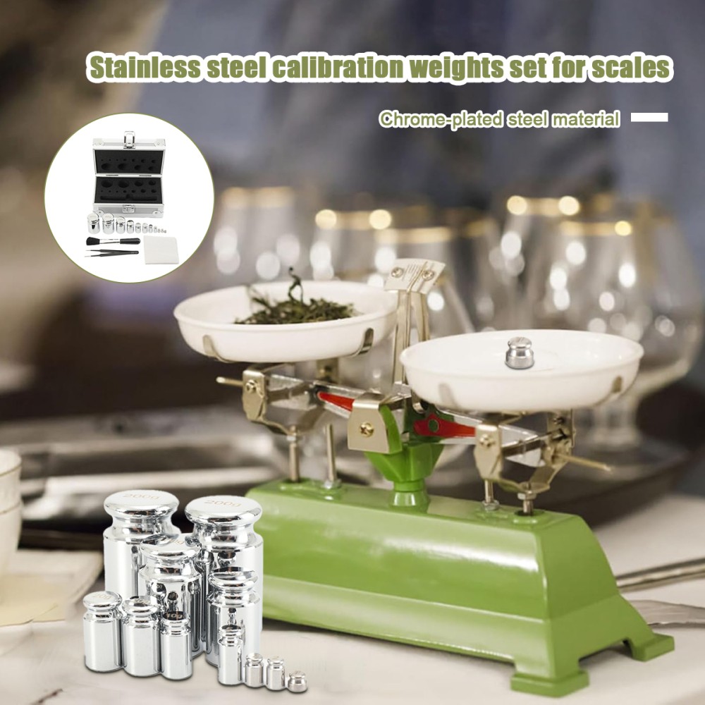 M1 Stainless Steel Calibration Weights Set 1g-200g | Portable Aluminum Case