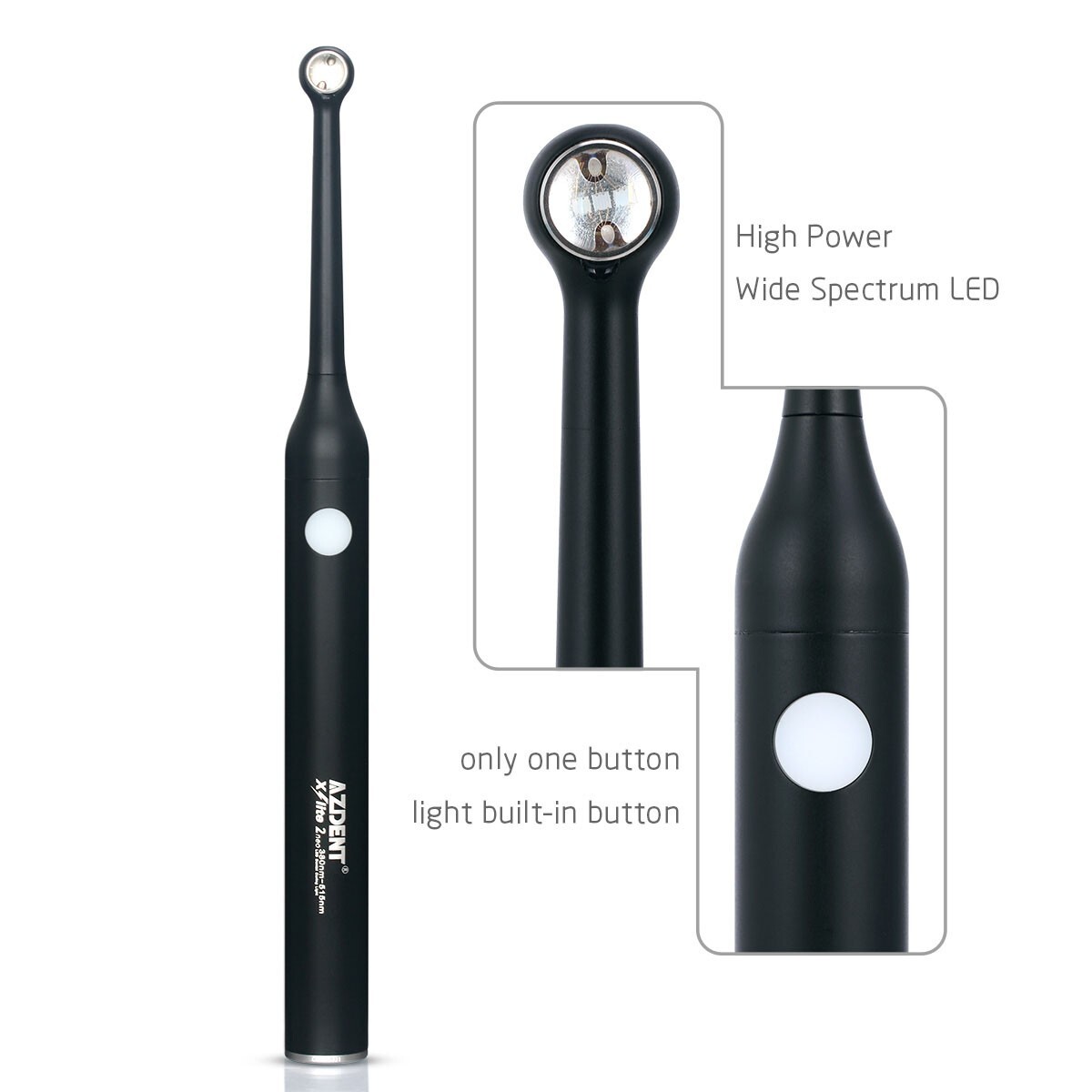 AZDENT Dental Wireless LED Curing Light Lamp X2 2300mW/cm²