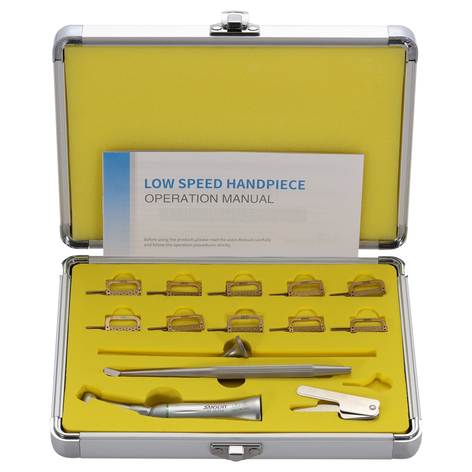 Dental 4:1 Reduction IPR Contra Angle Handpiece Interproximal Stripping Kit