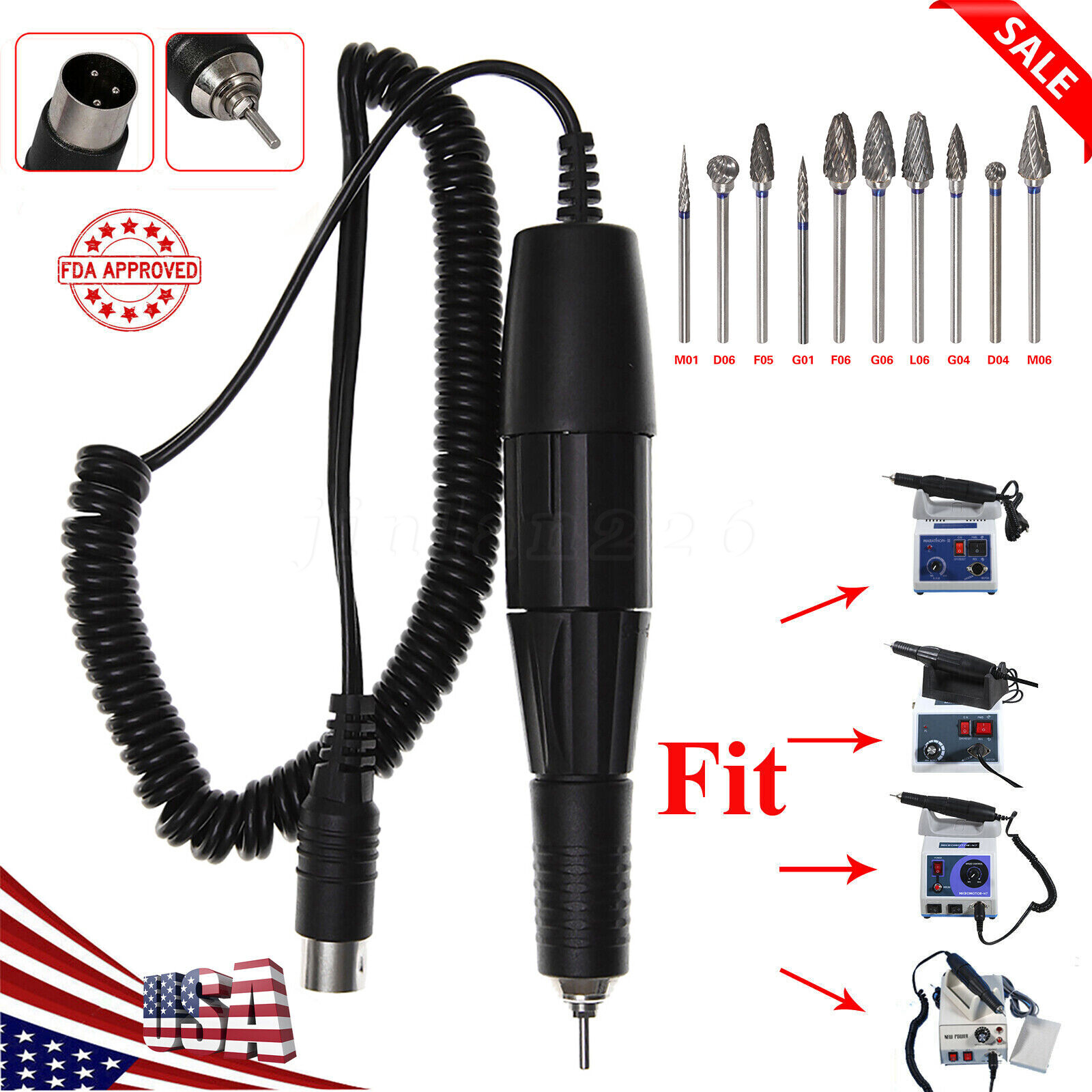 Dental Lab Marathon Electric Micro Motor 35000 RPM Handpiece Polishing 35K Rpm