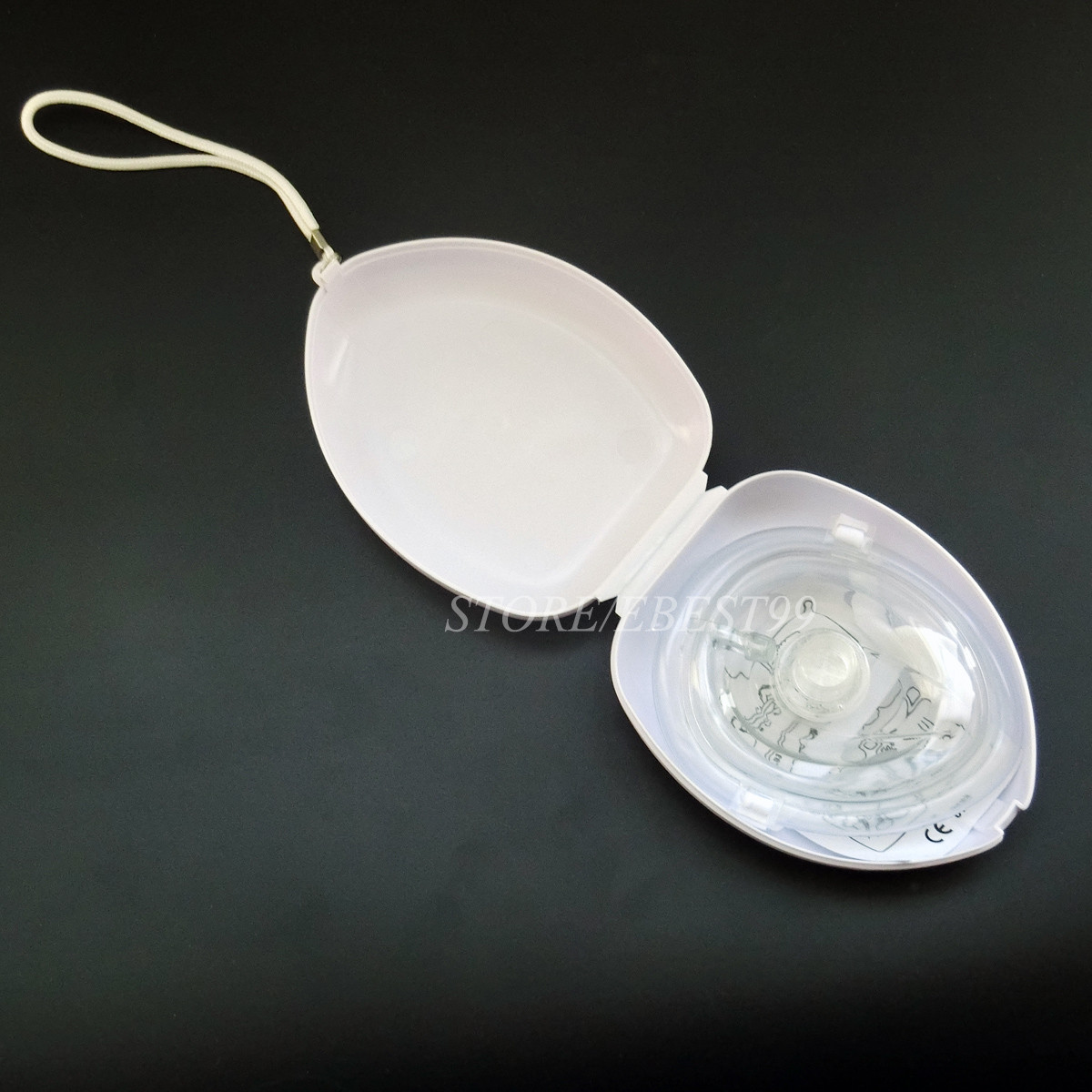 1x CPR Pocket Face Shield Resuscitator Rescue cpr kit Face shield white