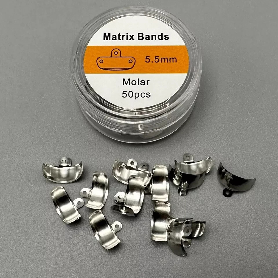 Dental Matrix Bands for Sectional Matrix System Matrices Clamp Clip Ring NITI